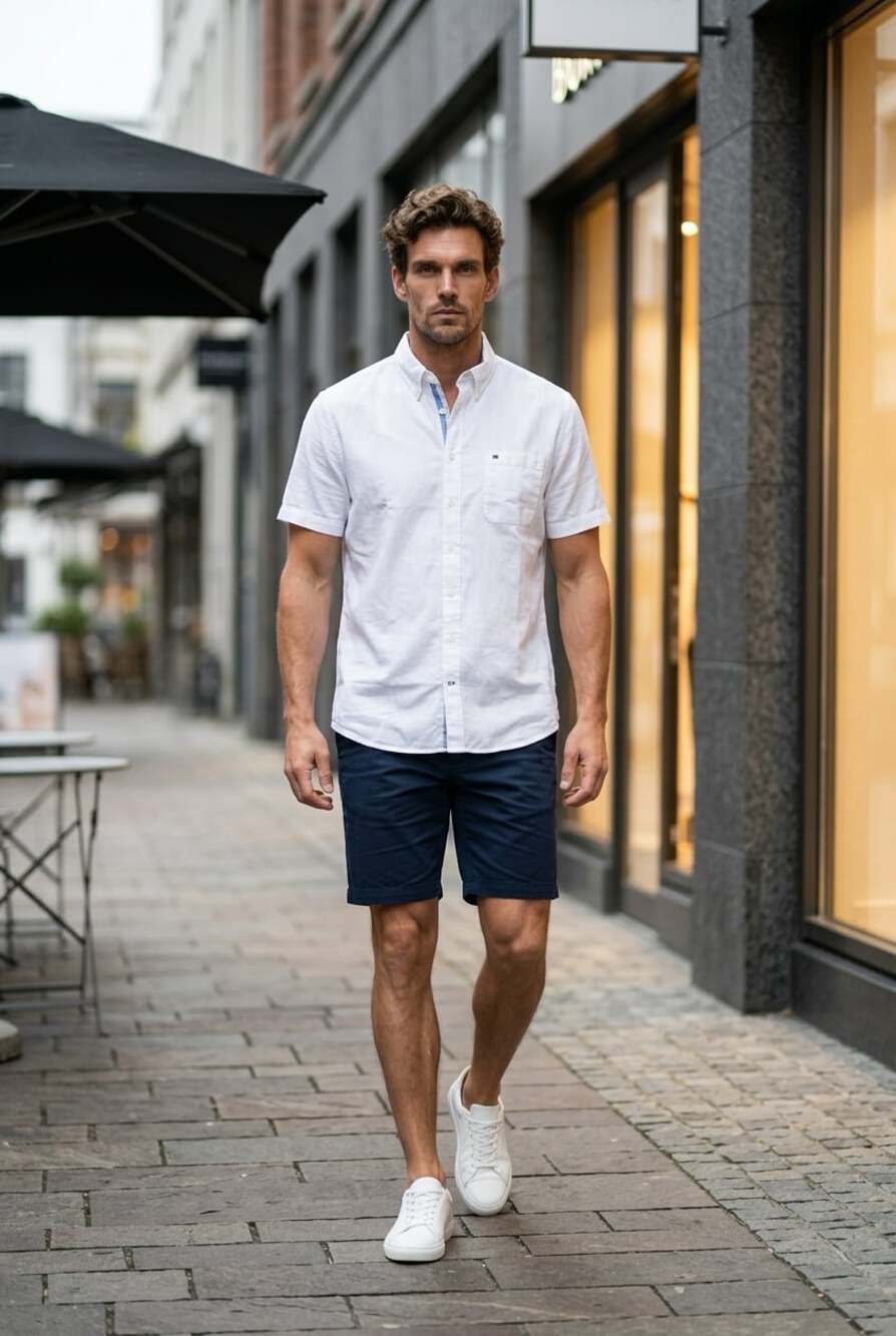 Tommy Hilfiger Men's White Short Sleeve Button Down Shirt Size XXL